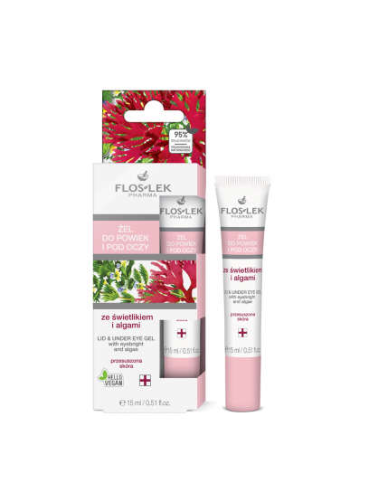 Eyelid and under-eye gel with echinacea and algae dry and dry skin FLOSLEK 15ml