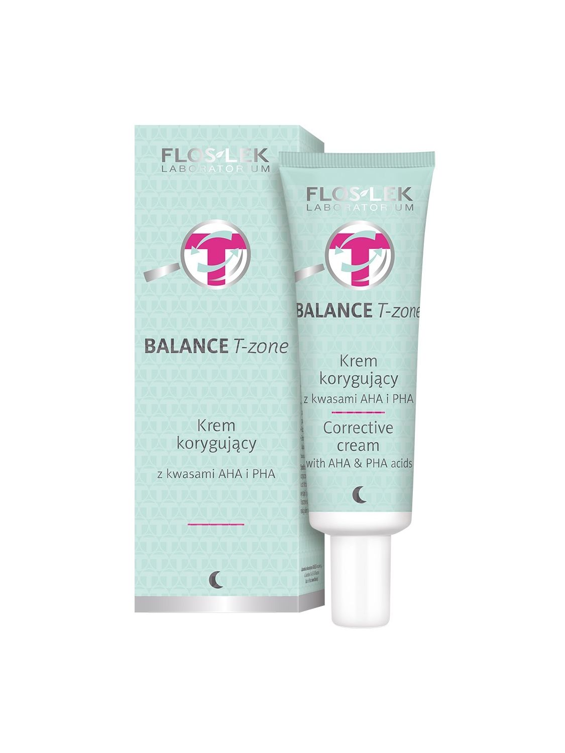 BALANCE T-ZONE Corrective cream with AHA & PHA acids - 50 ml - Floslek