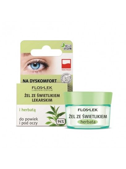 Żel do powiek i pod oczy ze świetlikiem lekarskim i herbatą panthenol Floslek