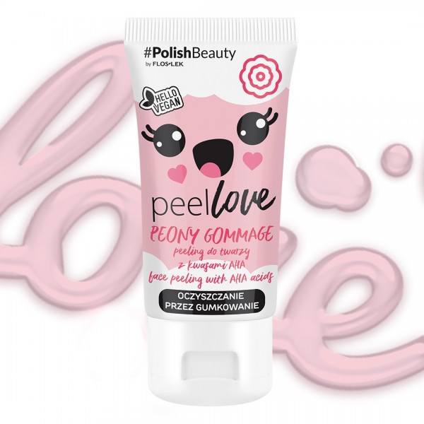 Скраб для обличчя PEELLOVE PEONY GOMMAGE з АНА-кислотами FLOSLEK