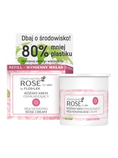 ROSE FOR SKIN Różane ogrody Różany krem odmładzający na dzień [REFILL] 50 ml - Floslek
