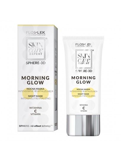 Maseczka do twarzy SKIN CARE EXPERT SPHERE-3D intensywnie rewitalizująca na noc z witaminą C MORNING GLOW FLOSLEK 50ml