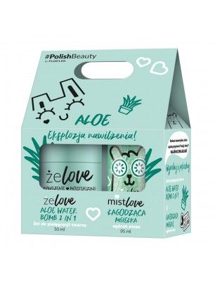 Sada GELOVE ALOE WATER BOMB 2 v 1 + MISTLOVE SOOTHING MIST of Cucumber