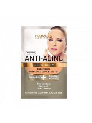 Anti-Aging Gold &amp; Energy oxygenating mask with clay and colloidal gold Floslek