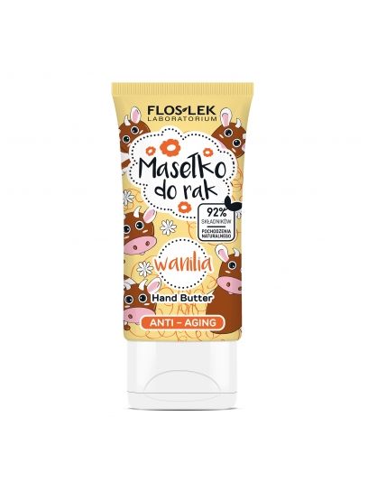 Masełko do rąk Anti-Aging wygładzające cudowny zapach: wanilia z nutką słodkich migdałów FLOSLEK 50ml