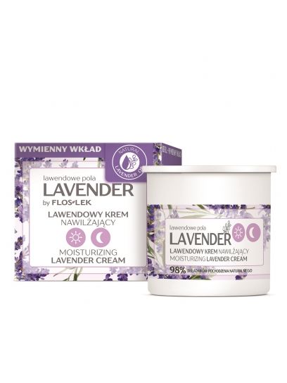LAVENDER lawendowe pola Lawendowy krem nawilżający na dzień i na noc - REFILL 50 ml - Floslek