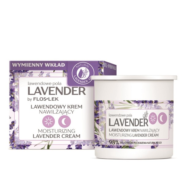 LAVENDER lawendowe pola Lawendowy krem nawilżający na dzień i na noc - REFILL 50 ml - Floslek