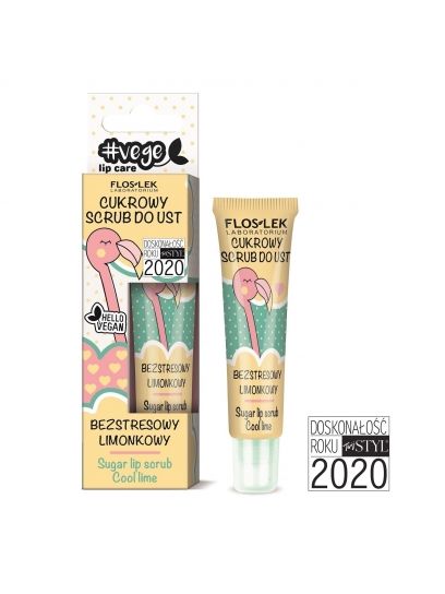 VEGE LIP CARE Cukrowy scrub do ust bezstresowy limonkowy FLOSLEK