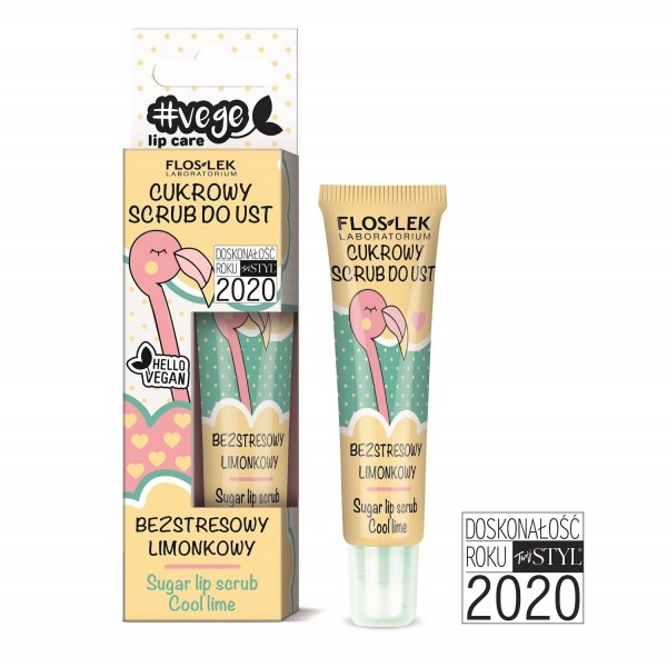 VEGE LIP CARE ストレスフリーのライムシュガーリップスクラブFLOSLEK