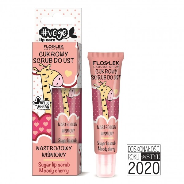 VEGE LIP CARE Сахарный скраб для губ настроение вишня ФЛОСЛЕК
