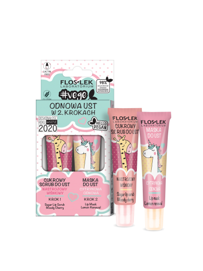 VEGE LIP CARE zestaw Odnowa ust w 2 krokach FLOSLEK