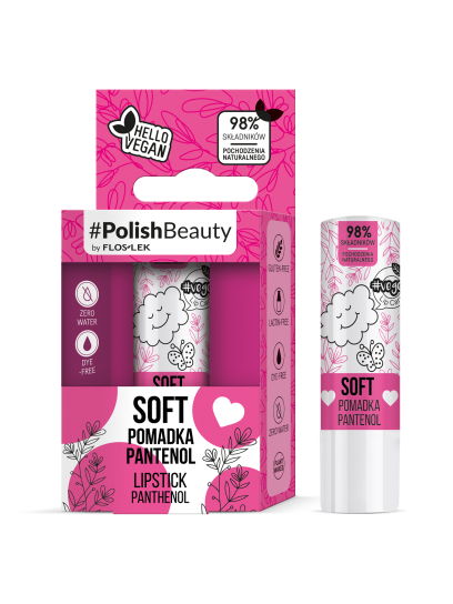 #Vege Lip Care SOFT Pomadka Pantenol - Floslek