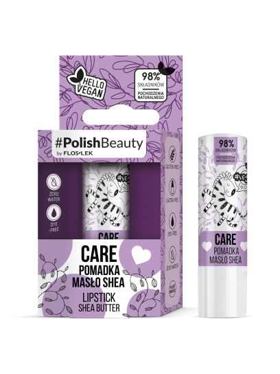 Помада для губ #Vege Lip Care CARE з маслом ши - Floslek