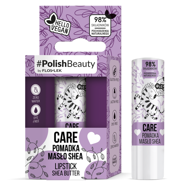#Vege Lip Care CARE Pomadka masło Shea - Floslek