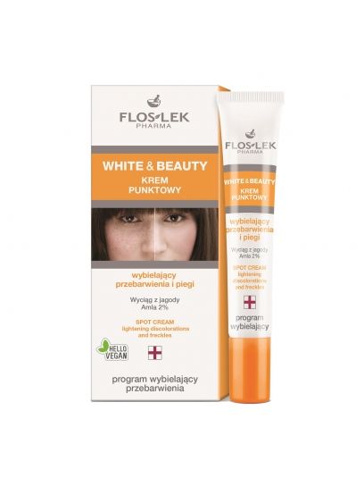 Floslek WHITE & BEAUTY Krem punktowy wybielający przebarwienia i piegi