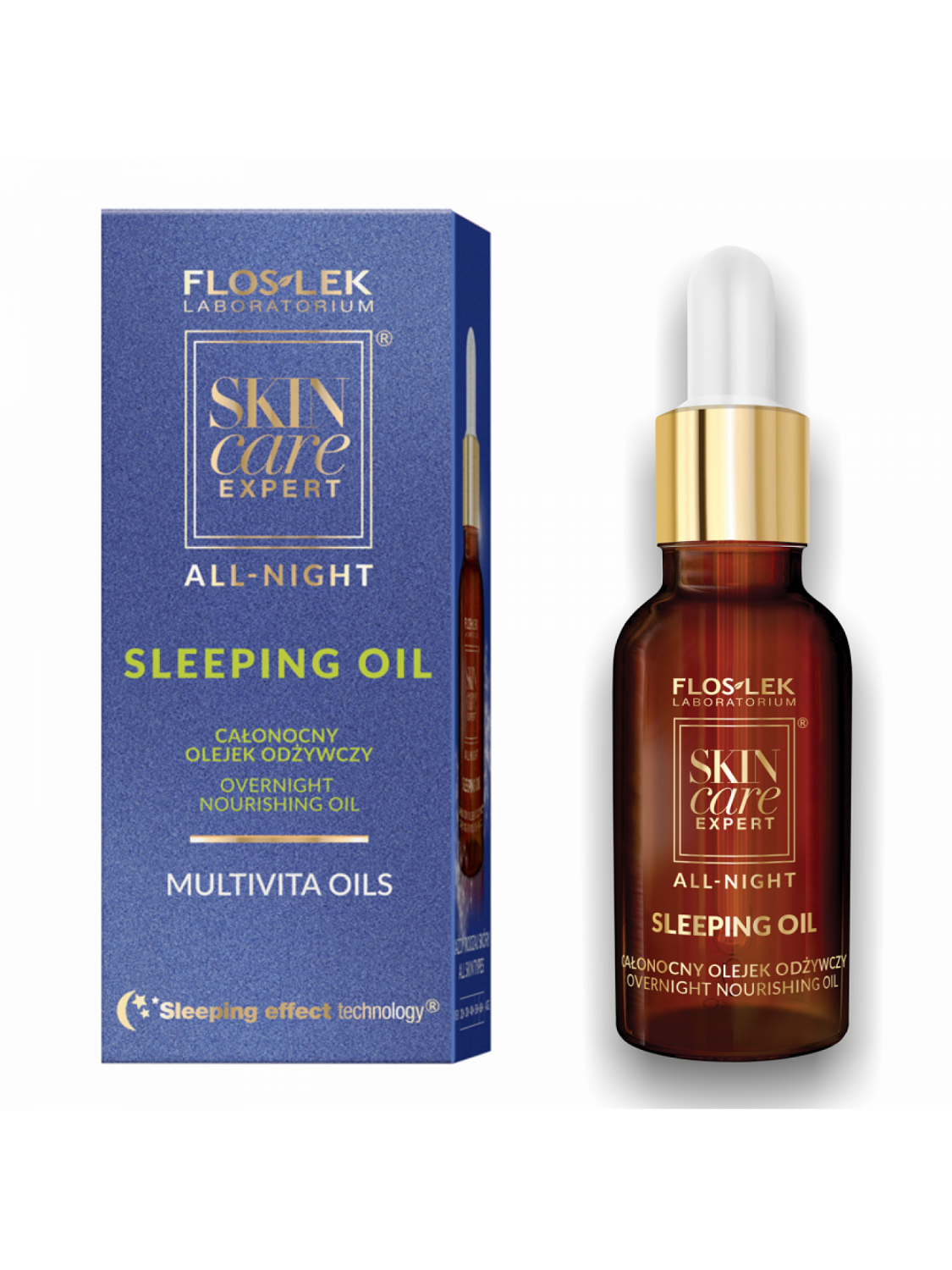 Vyživující olej s arganovým olejem a vitaminem A+E Floslek Skin care Expert ALL NIGHT