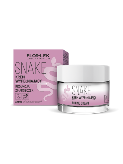 SNAKE krem wypełniający do twarzy na noc wzmacniający z formułą wygładzającą zmarszczki Floslek Skin care Expert