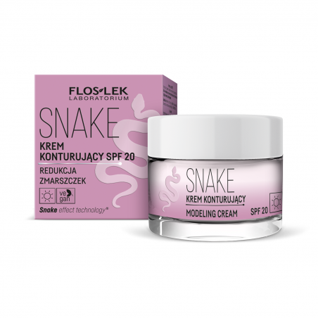 Контурний крем SNAKE з формулою розгладження зморшок SPF20 Floslek Skin care Expert денний крем