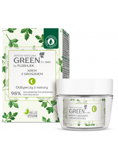 GREEN for skin Zielone warzywa Krem z groszkiem na noc FLOSLEK