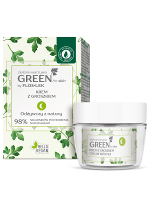 GREEN for skin Green vegetables Night cream with peas FLOSLEK