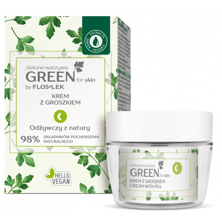 GREEN for skin Zielone warzywa Krem z groszkiem na noc FLOSLEK