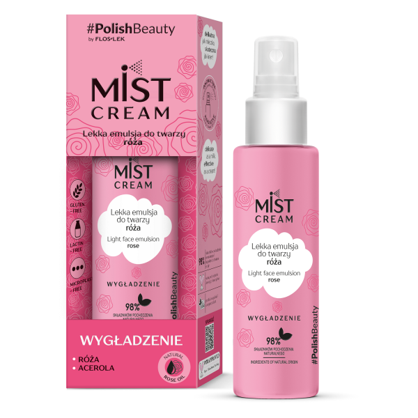 Mist CREAM Lehká emulze na obličej rose 110ml Floslek