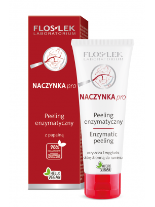 Glättendes und reinigendes enzymatisches Peeling für empfindliche und vaskuläre Haut Floslek NACINKA pro