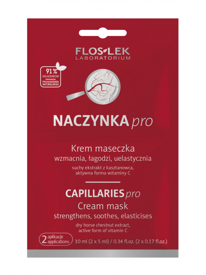 Cream in the form of a nourishing mask for capillary skin NACNENOCKS pro Floslek Sachet 2x5 ml