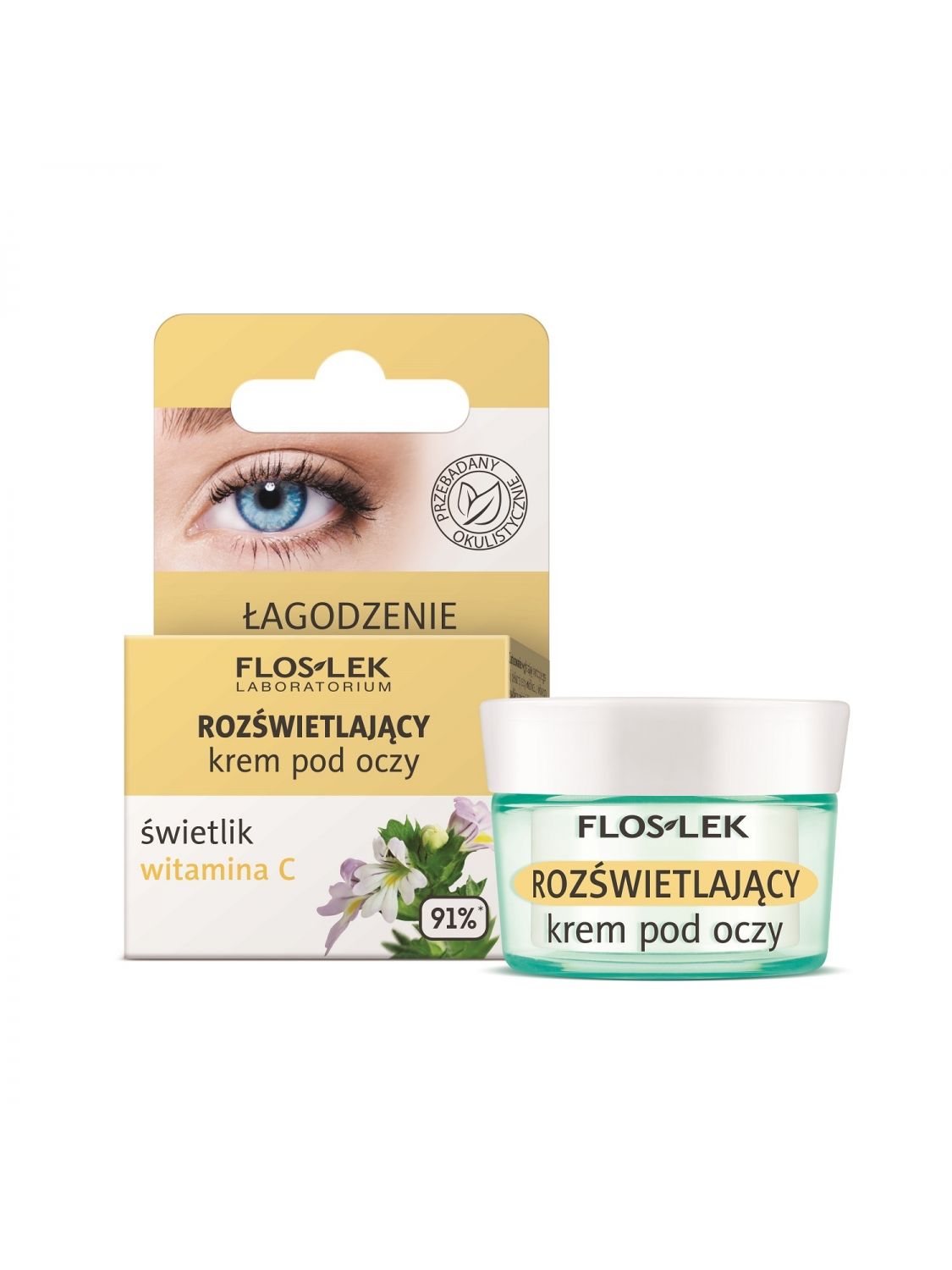 Освітлюючий крем для шкіри навколо очей з екстрактом чорниці та вітаміном С FLOSLEK Laboratorium
