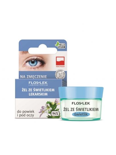 Żel do powiek i pod oczy ze świetlikiem lekarskim panthenol Floslek