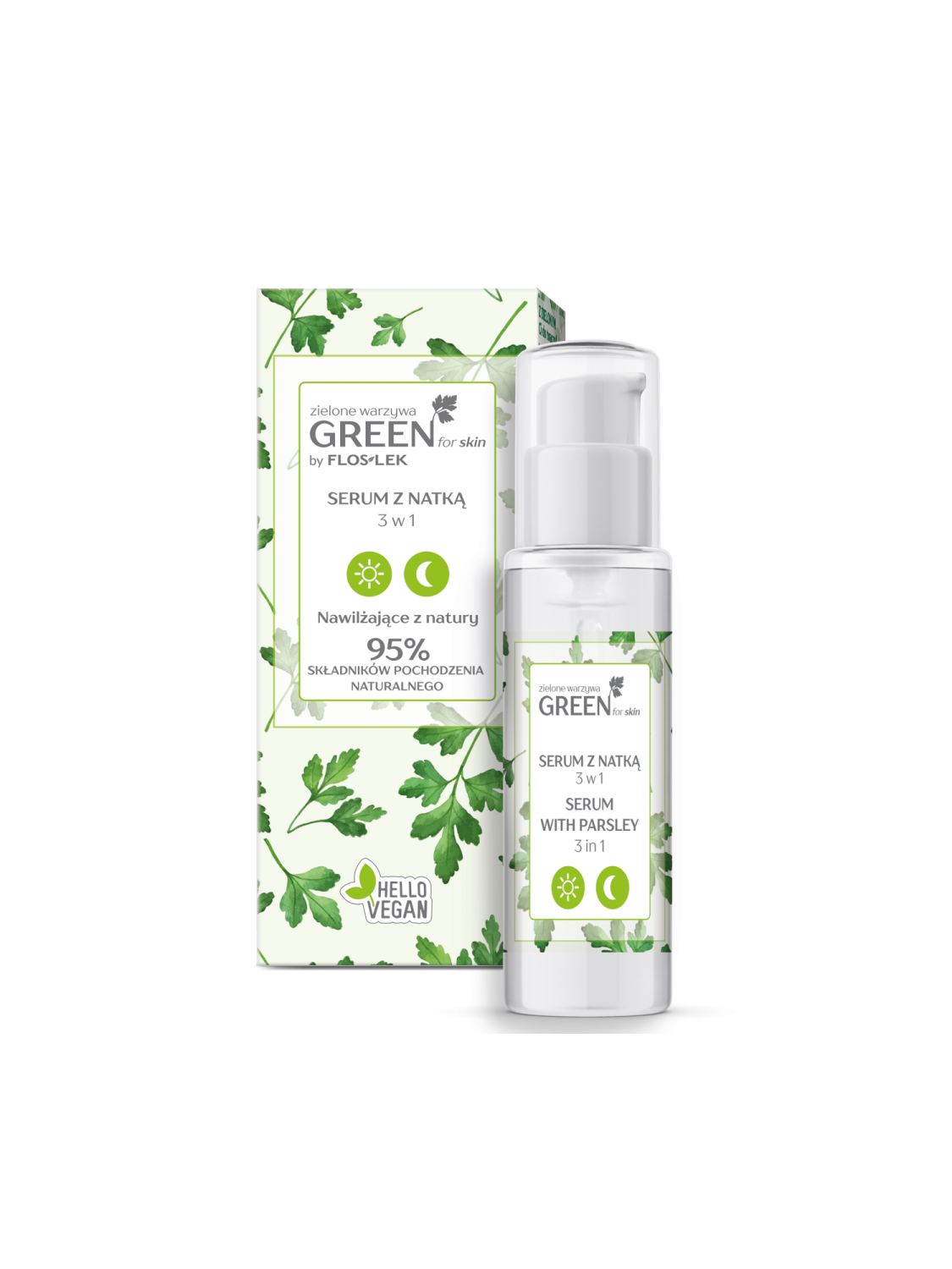 GREEN for skin® Serum with parsley 3 in 1 - 30 ml - Floslek