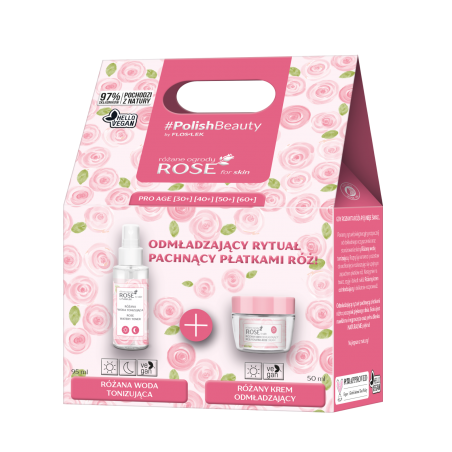 ZESTAW PIELĘGNACYJNY ROSE for skin PRO AGE Floslek