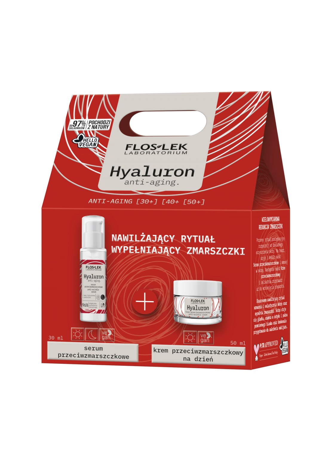HYALURON SET (Anti-wrinkle serum + Anti-wrinkle day cream) - Floslek