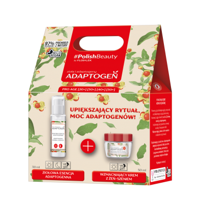 ADAPTOGEN Set (Зміцнюючий крем з женьшенем + Рослинна адаптогенна есенція) - Floslek