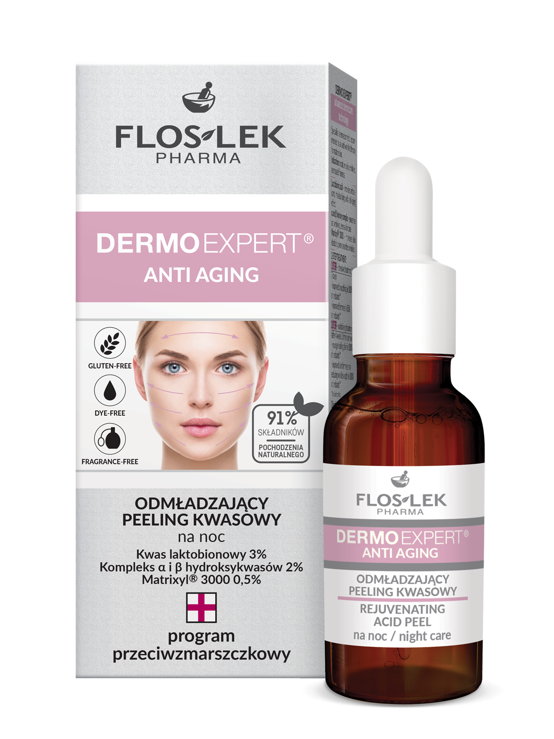 DERMO EXPERT® ANTI AGING Rejuvenating acid peel night care - 30 ml - Floslek