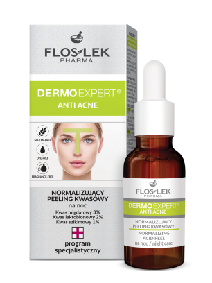 ANTI ACNE normalizující noční kyselý peeling FLOSLEK 30ml