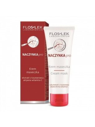 Face cream in the form of a nourishing mask with chestnut shea butter and vitamins FLOSLEK 75ml