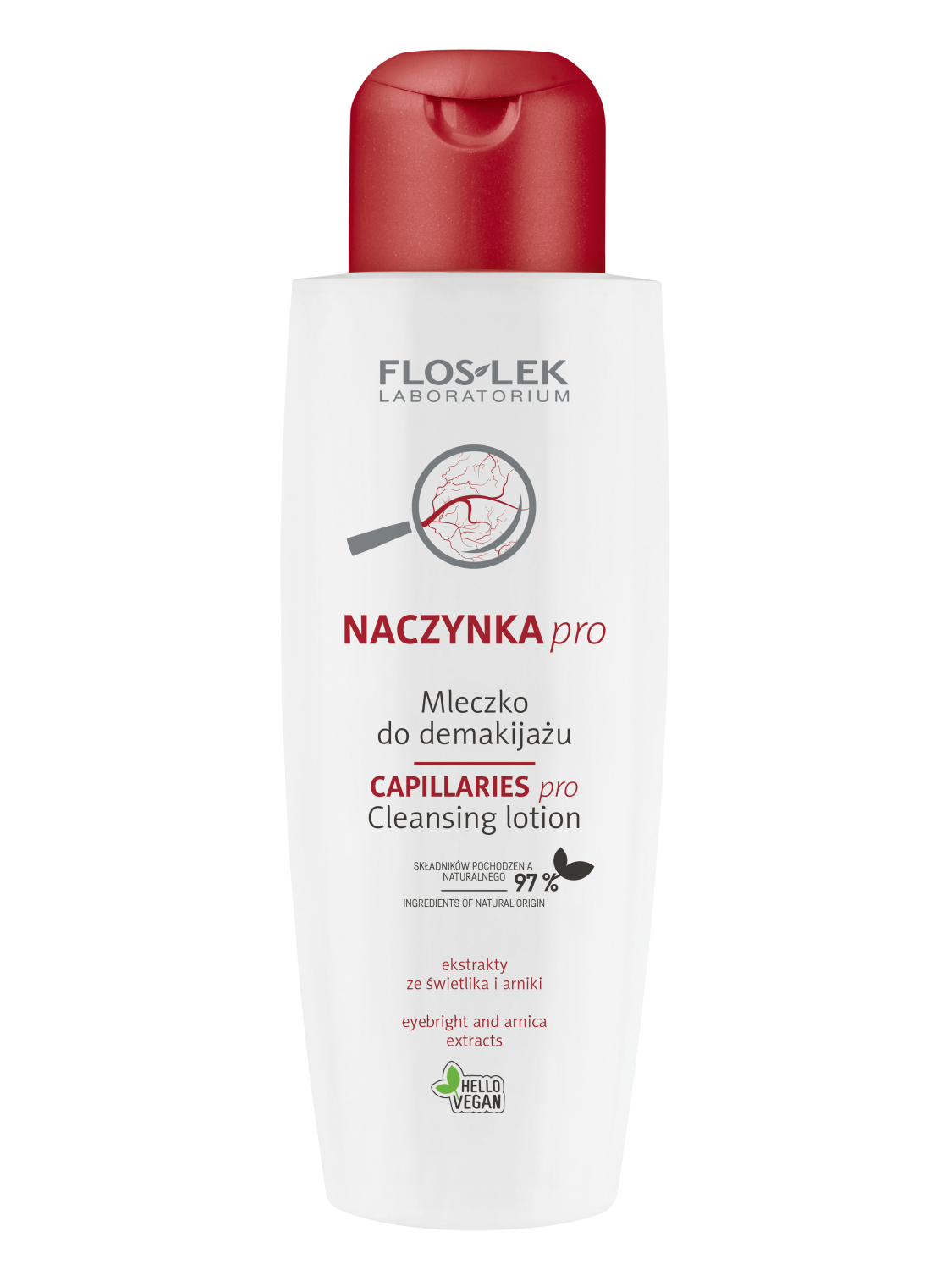Gentle makeup removal milk NACZYNKA pro 200ml for capillary skin with arnica and rose extract Floslek