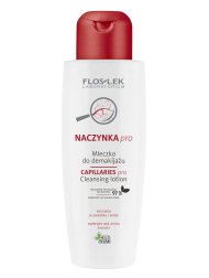 Ніжне молочко для зняття макіяжу NACZYNKA pro 200мл для капілярної шкіри з екстрактом арніки та троянди Floslek