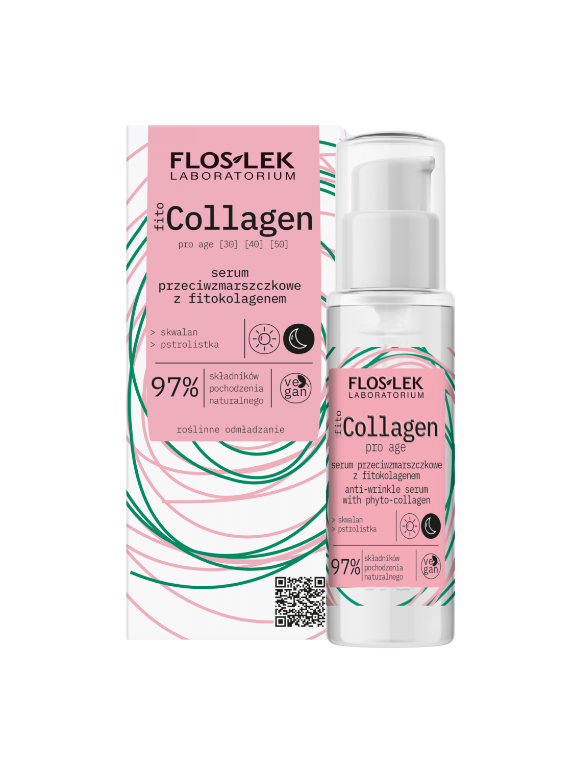 fitoCOLLAGEN pro age Anti-wrinkle serum with phyto-collagen 30 ml - Floslek
