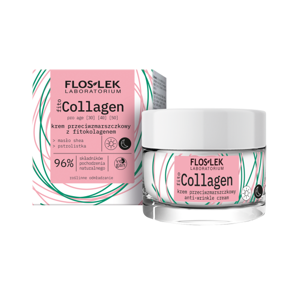 FytoCOLLAGEN pro age Крем проти зморшок з фітоколлагеном для обличчя денний та нічний Floslek
