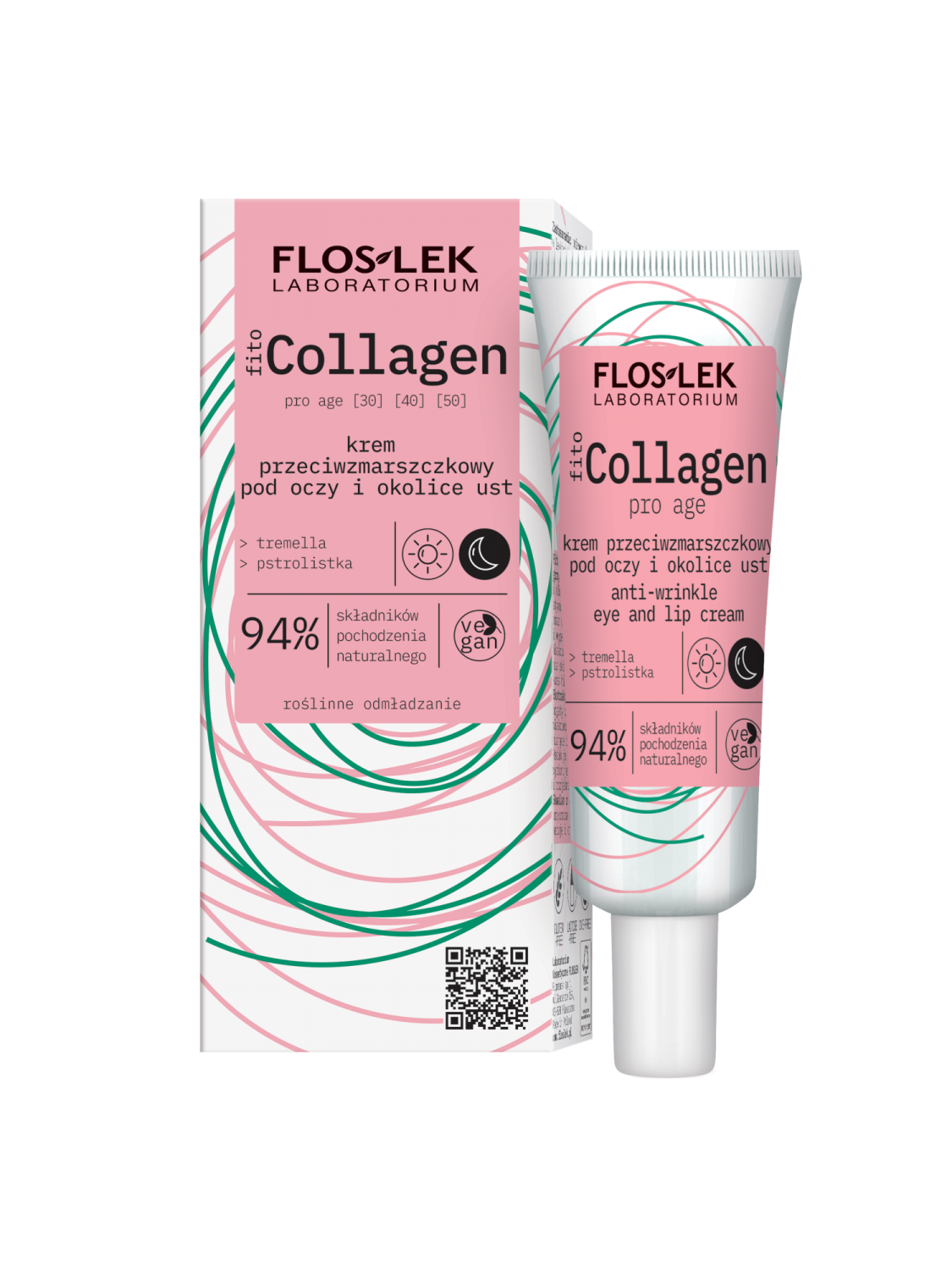 フィトコラーゲン・プロエイジ 目元と口元のシワ対策クリーム 30ml - Floslek